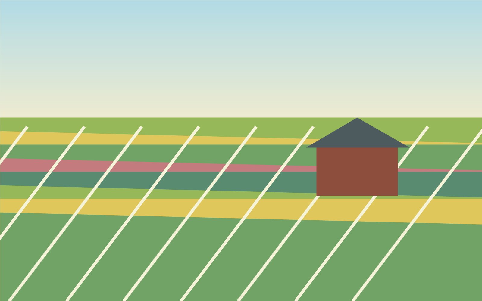 Illustrative farmland scene for Xihai Leisure Agriculture Area, not an actual site photo